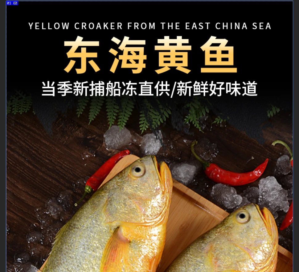 冰鲜无土腥味顺丰包邮的东海深海小黄鱼
