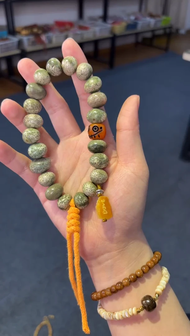 手链蜜蜡未镶嵌  星月土豆搭蜜蜡【青花瓷】手持