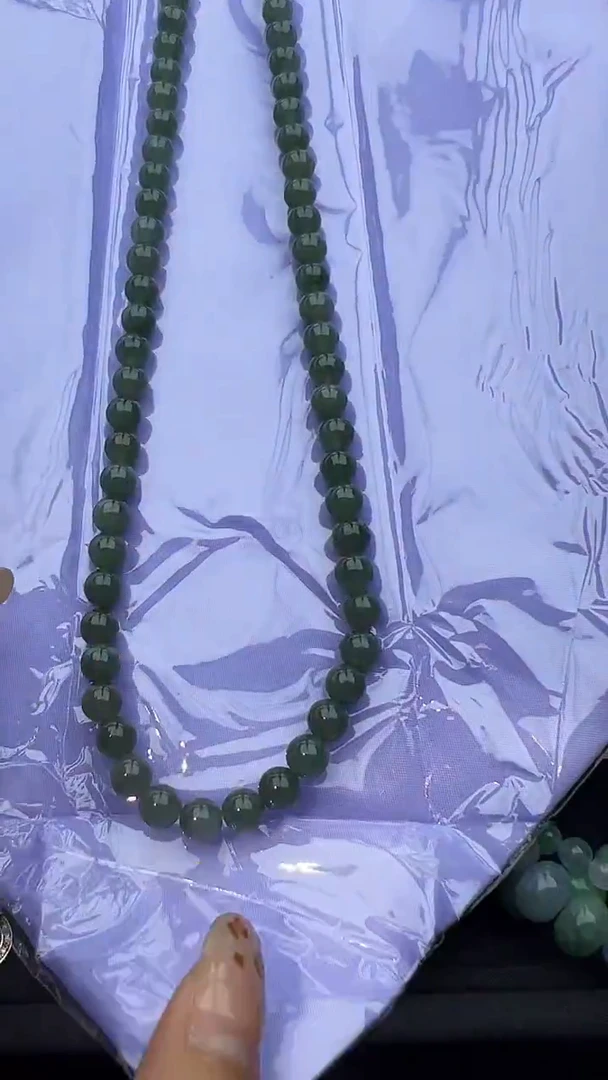未镶嵌手串翡翠老油青长链