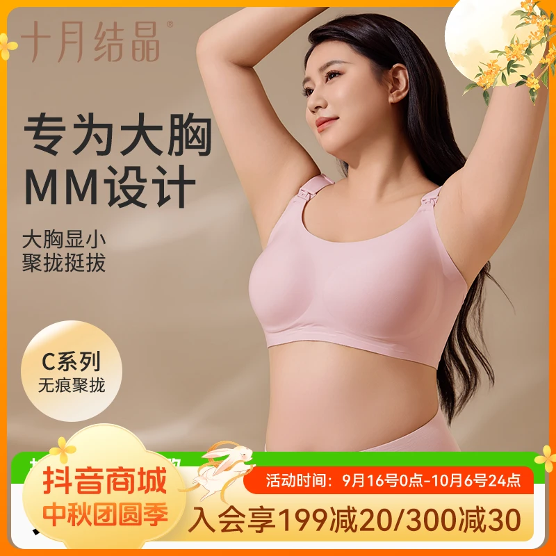 【大胸专研】十月结晶大胸专研哺乳文胸收副乳无钢圈大胸显小防下垂