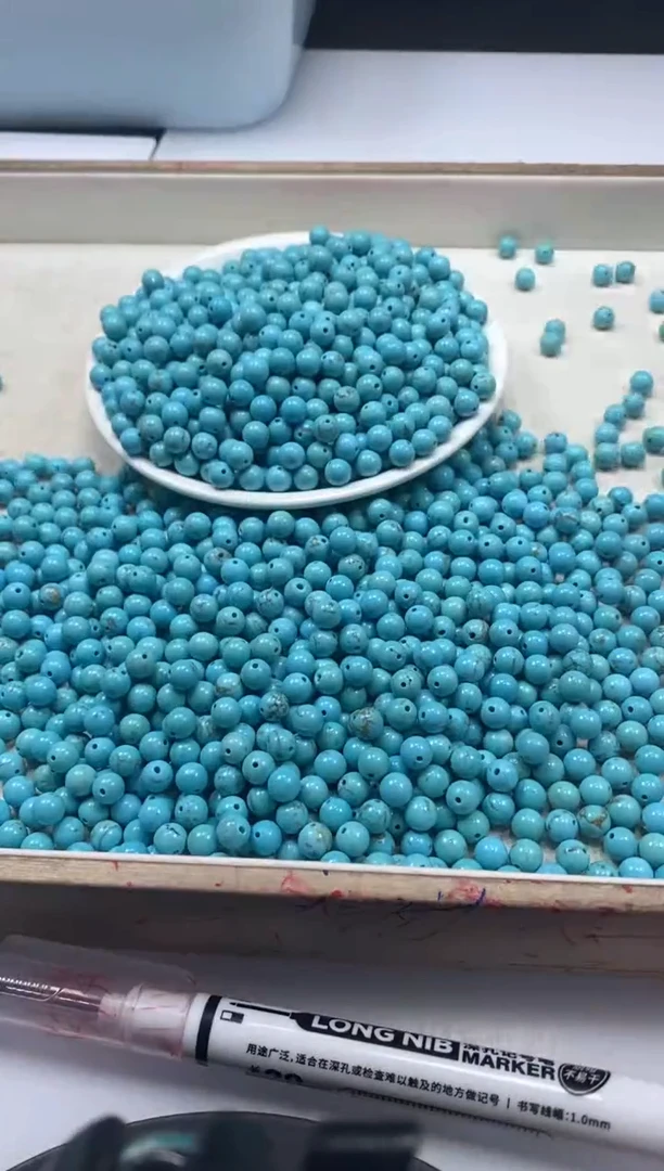 【闪购商品】玛瑙/玉髓颈饰未镶嵌w399绿*松6mm*30颗