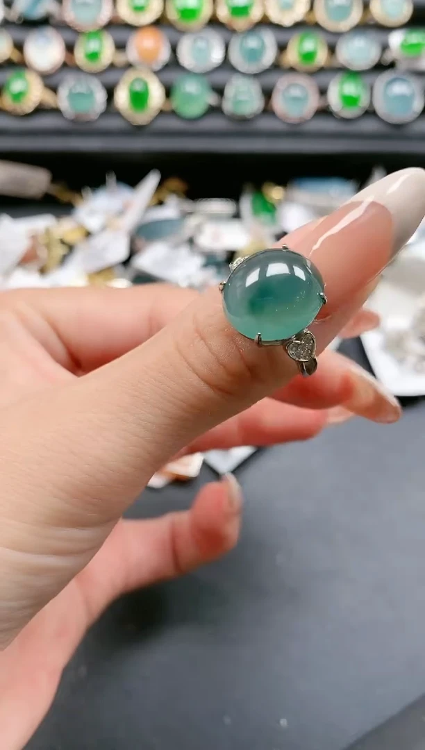 【闪购商品】翡翠戒指银S925镶嵌111111