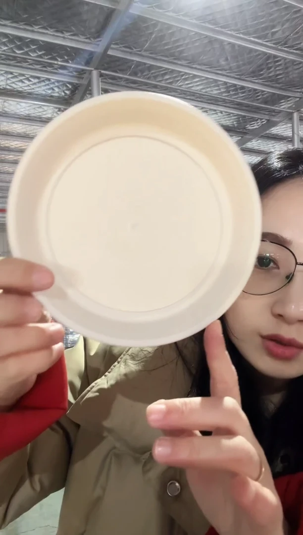 【闪购商品】塑料二代1加仑底碟K165白色10只