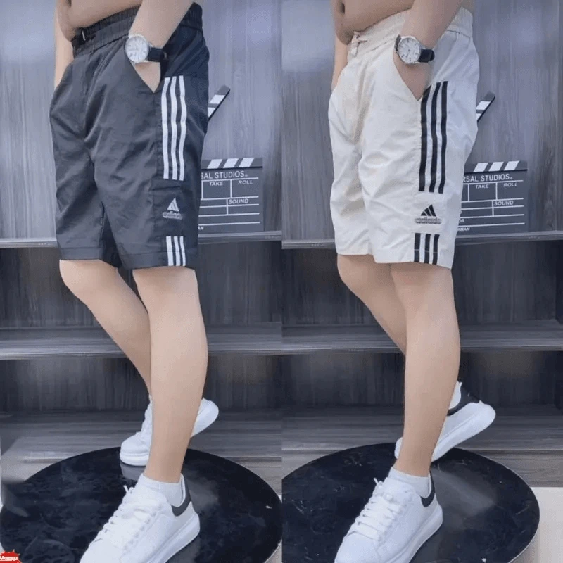 男士五分裤短裤速干夏季刺绣休闲字母潮品运动沙滩裤修身新款爆款