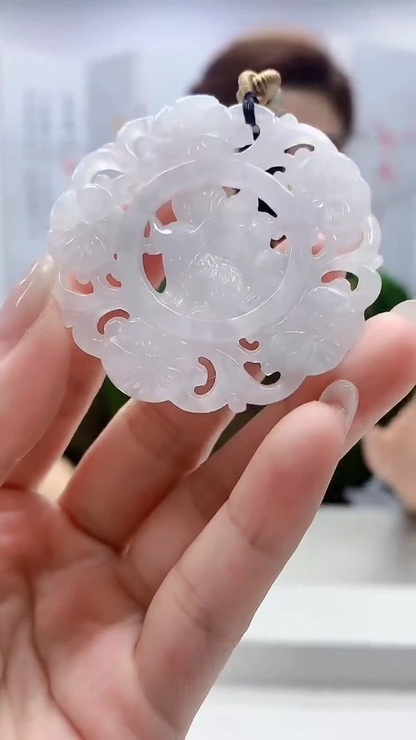 翡翠未镶嵌颈饰4829lr-jj挂件54
