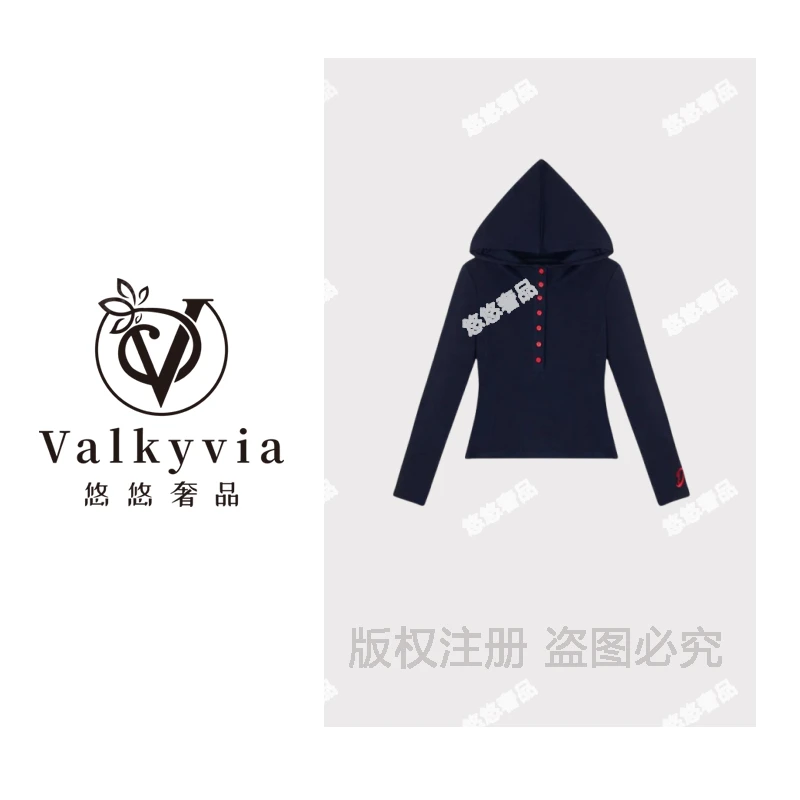【Valkyvia/悠悠奢品】连帽新款显瘦时尚百搭修身上衣TT011