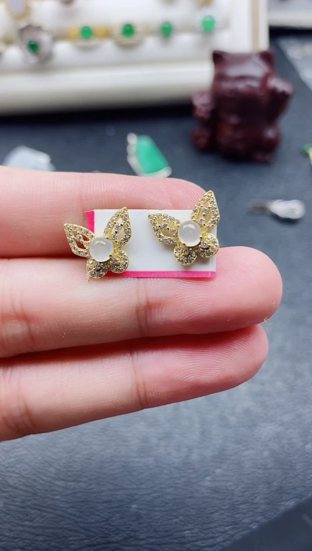 银S925镶嵌戒指翡翠1