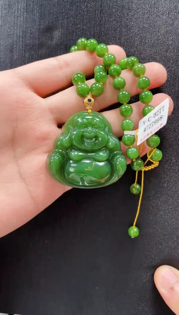 和田玉18K金镶嵌套链多样性发一