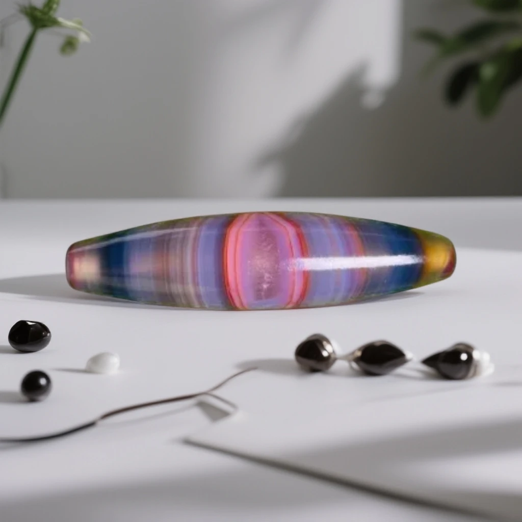 俏色凤眼桶珠挂坠。尺寸73/19mm。西藏新疆不包邮到付