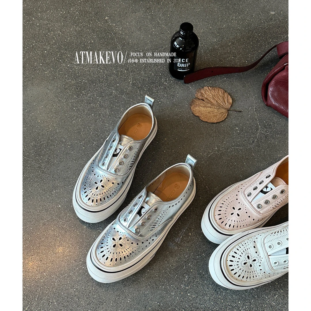 吕小布 | 小香a莱结合款 25年镂空轻盈透气时尚休闲板鞋女0620