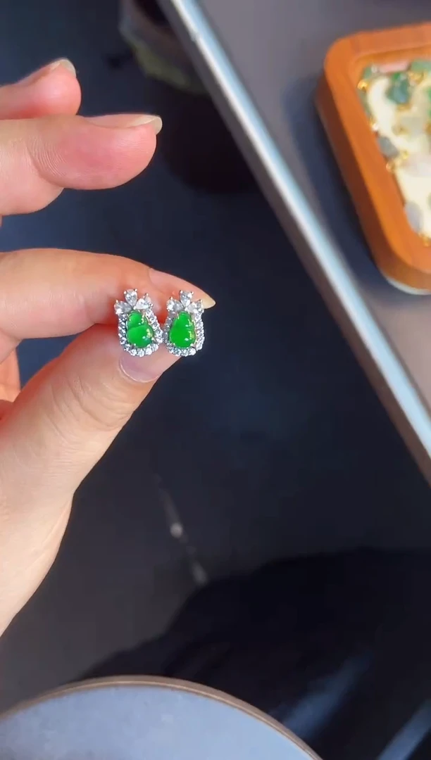 吊坠(不含链)银S925镶嵌翡翠1