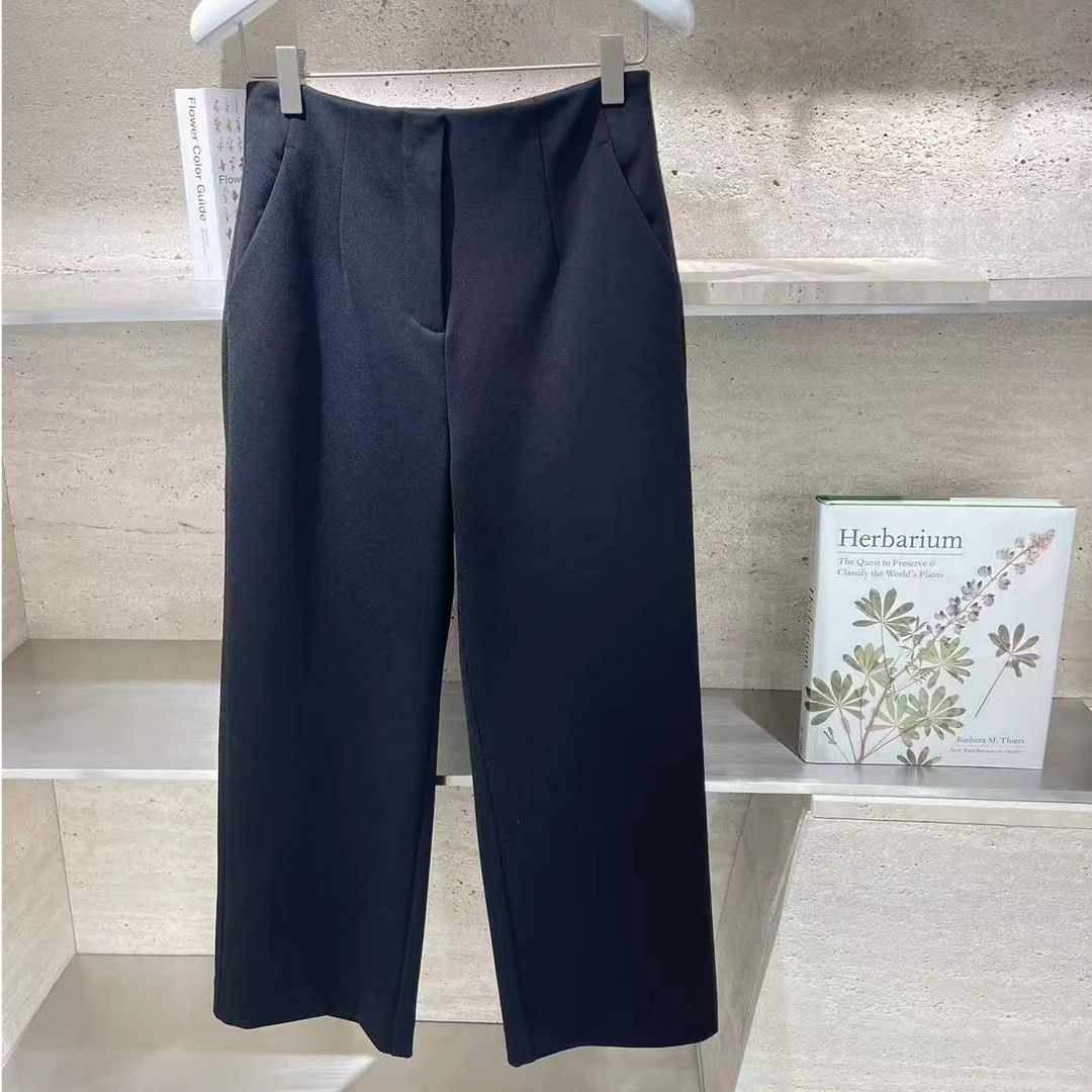 BBL设计师款九分中筒小黑裤K6217