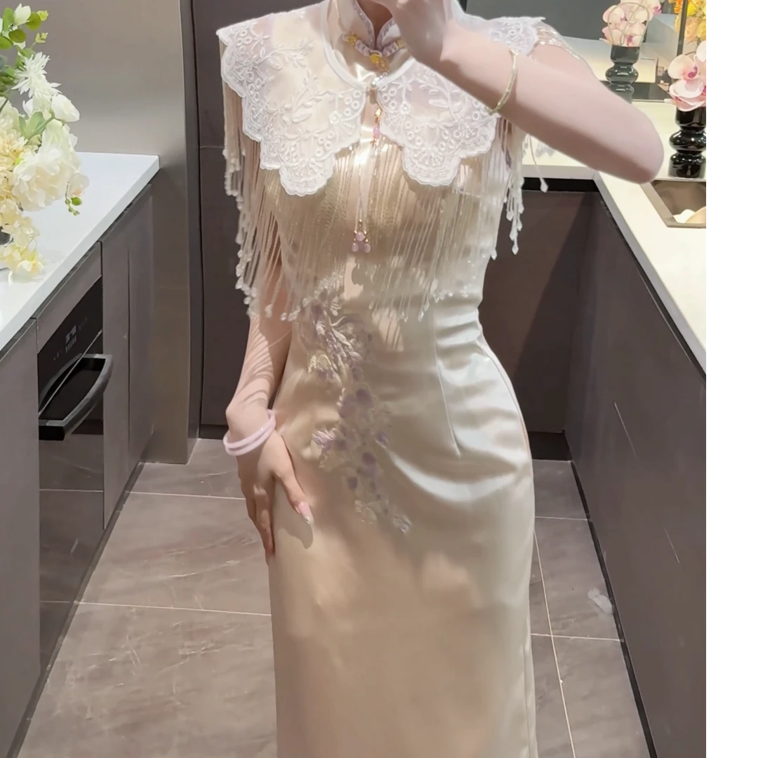 【婉婉定制】【紫韵东方】连衣裙CDW5LYQ9918A蕾丝显瘦气质轻奢