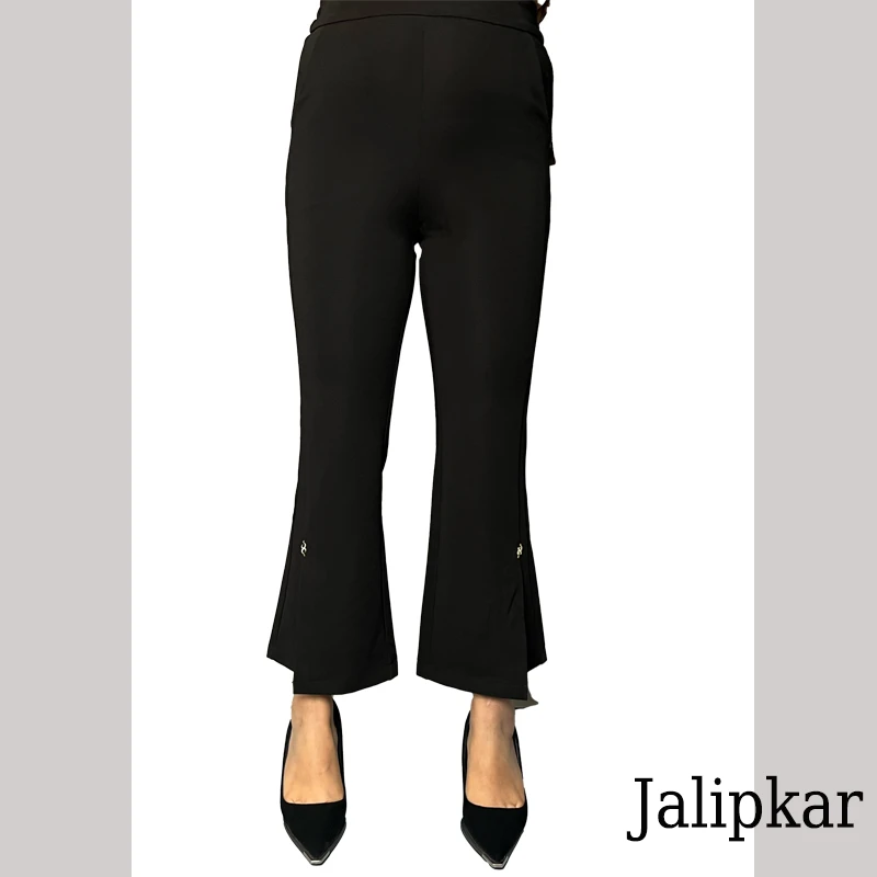 佳丽皮卡尔时尚舒适百搭高腰九分喇叭裤3658