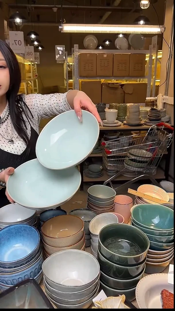 瓷10外贸尾货窑变釉下彩默外微瑕