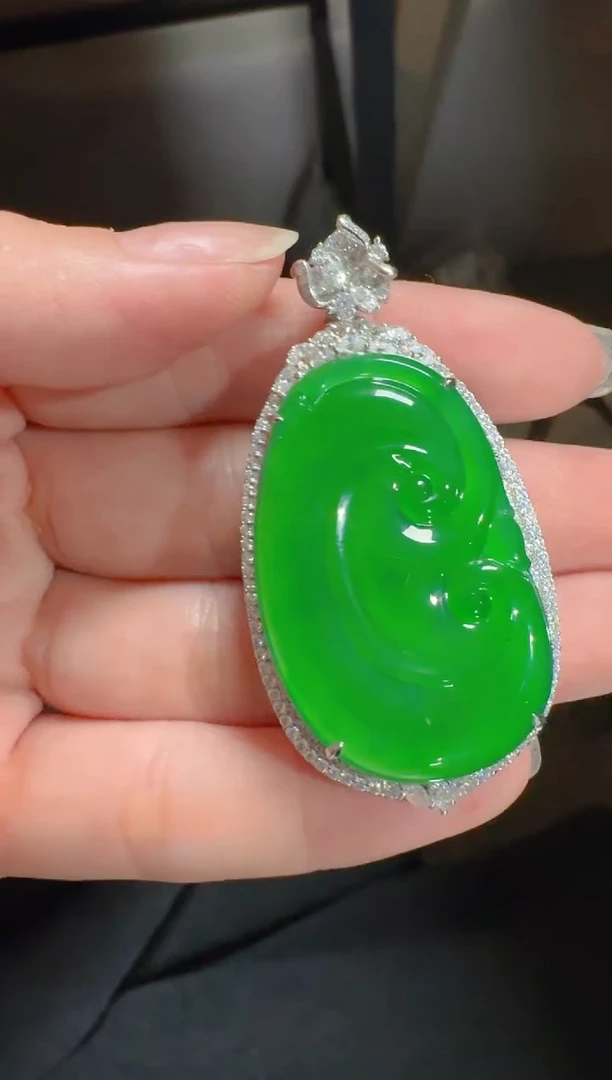 吊坠(不含链)未镶嵌翡翠如意吊坠