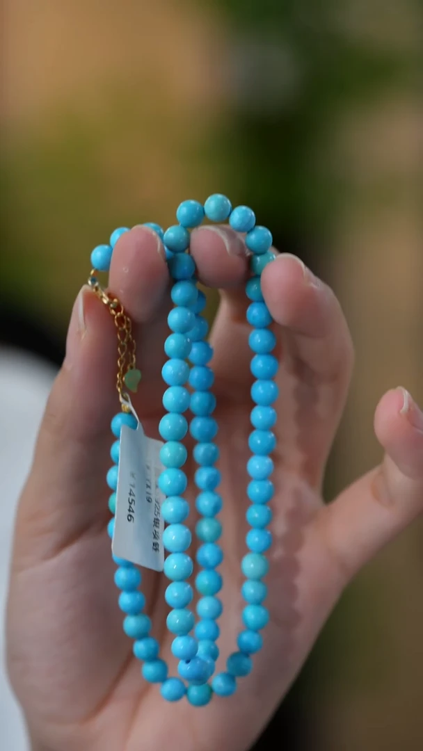 绿松石未镶嵌项链秒拍号49