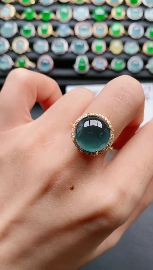 【闪购商品】翡翠戒指银S925镶嵌111111111