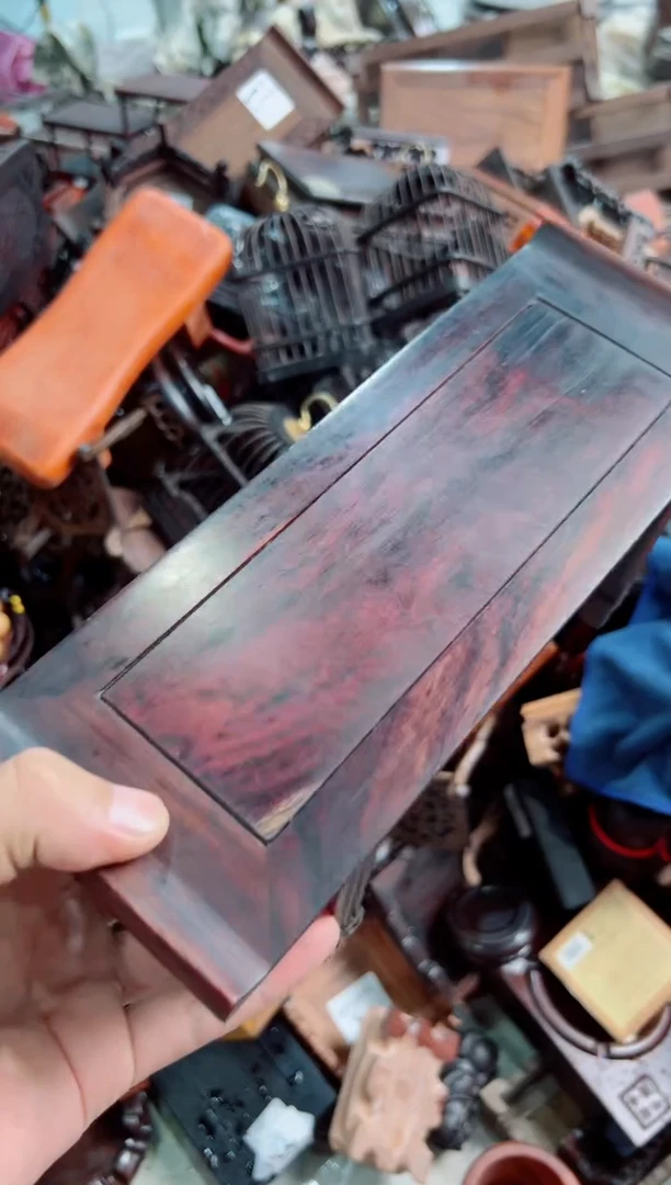 木121红酸枝琴桌底座花架摆件处理