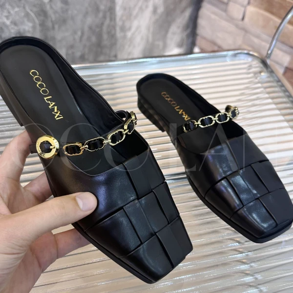 【沐风】女士单鞋网红百搭尖头跟鞋24TX100LX