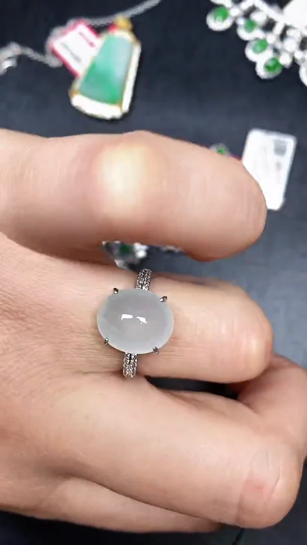 银S925镶嵌戒指翡翠3950