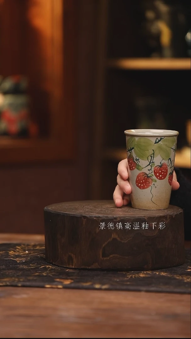 陶瓷景德镇高温釉下手绘陶瓷@L242@