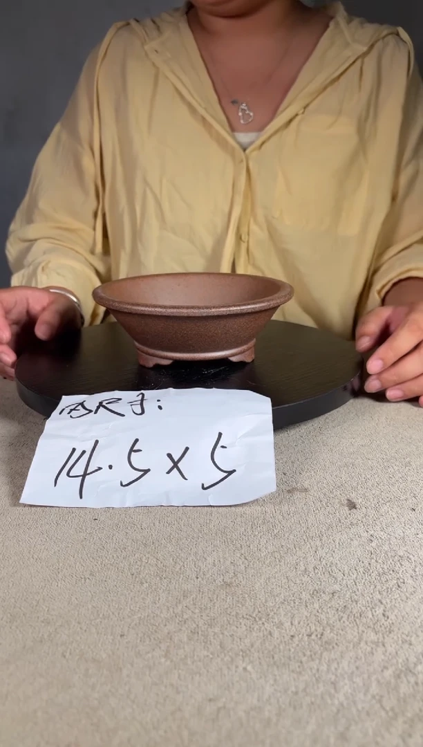 宜兴紫砂花盆小盆