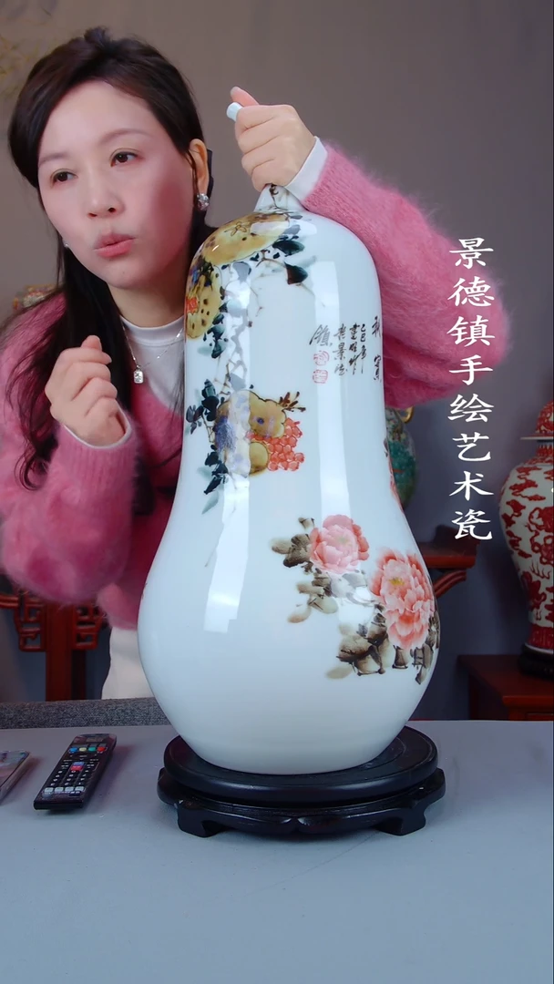 摆件陶瓷景德镇手工手绘陶瓷摆件46