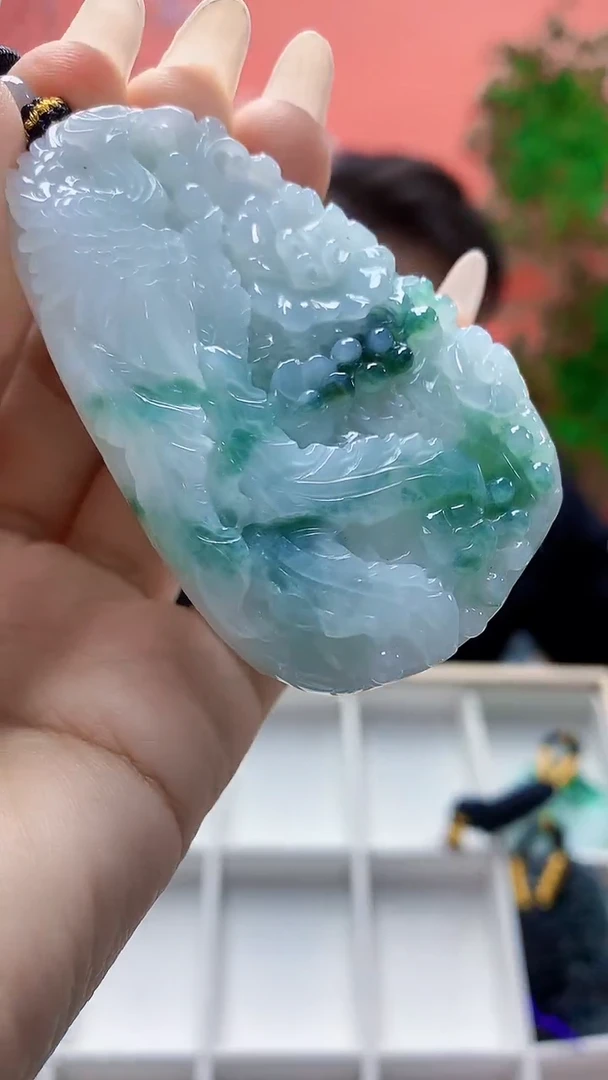 未镶嵌定制翡翠5060ty-毛货挂件172