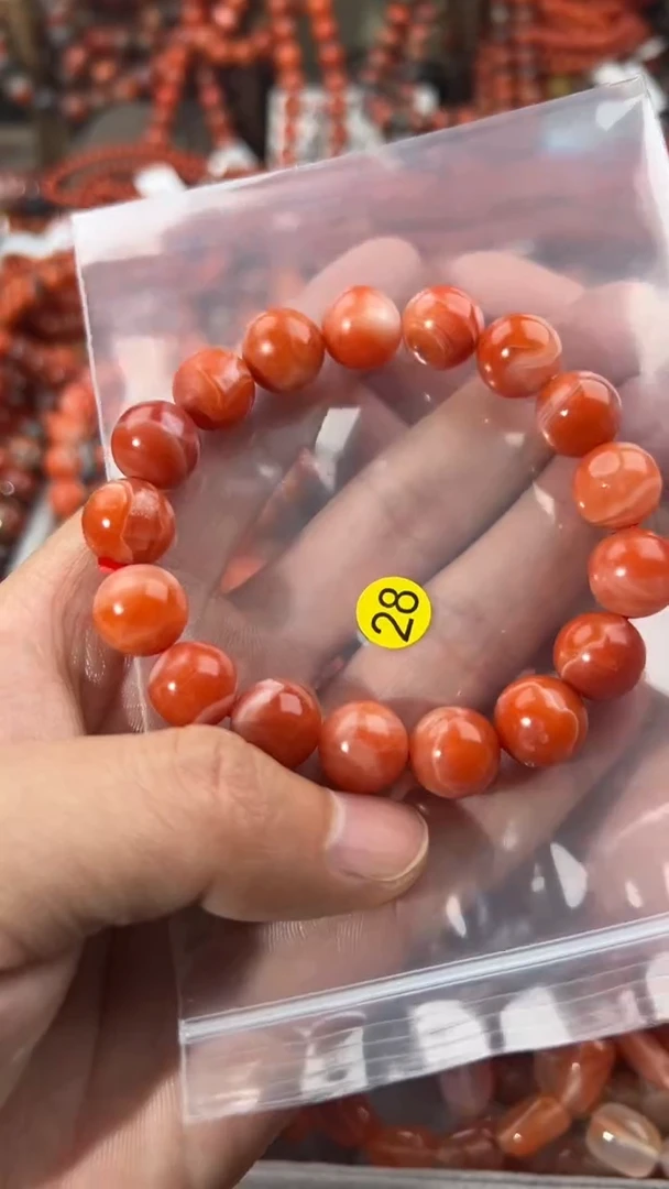 南红玛瑙手串未镶嵌11