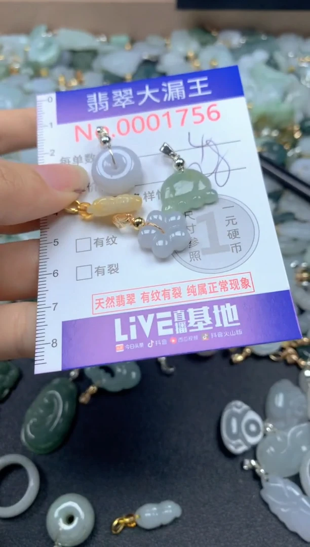 翡翠未镶嵌吊坠(不含链)1756