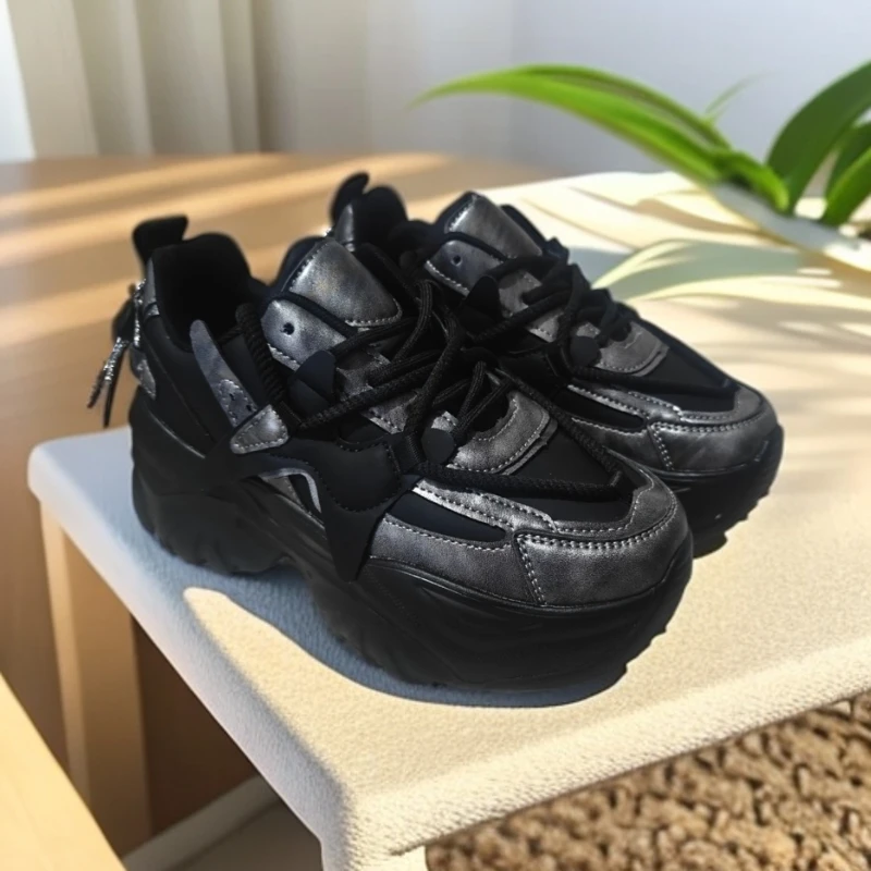 老爹鞋女2024秋季新款超火松糕鞋小个子增高厚底运动休闲鞋 8826