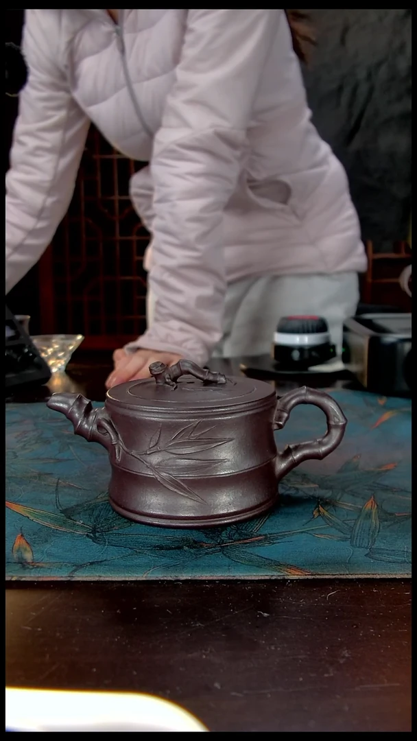 茶壶紫砂纯料石红泥料