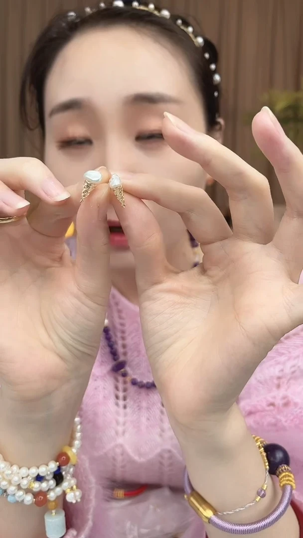 未镶嵌耳饰淡水珍珠冰激凌珍珠耳钉