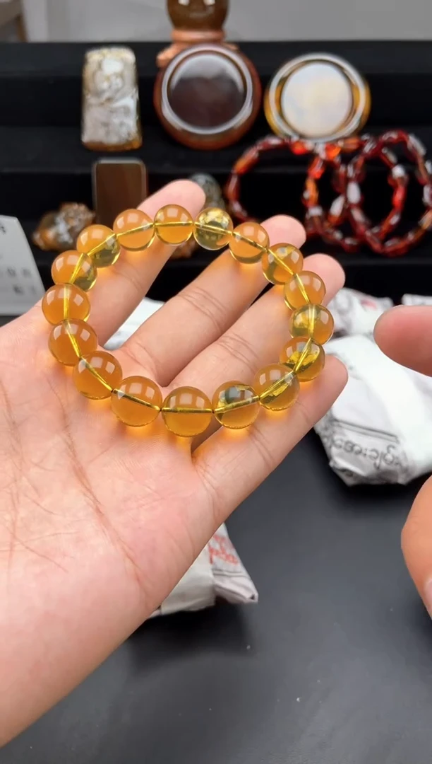 手链琥珀未镶嵌蓝珀手串