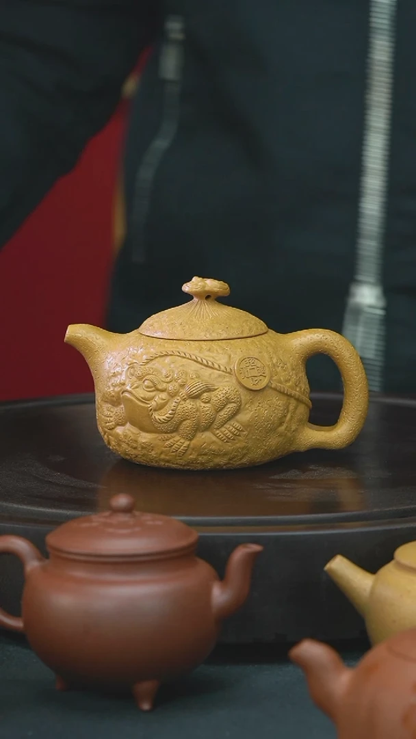 【闪购商品】紫砂茶壶半手工黄段供春300cc