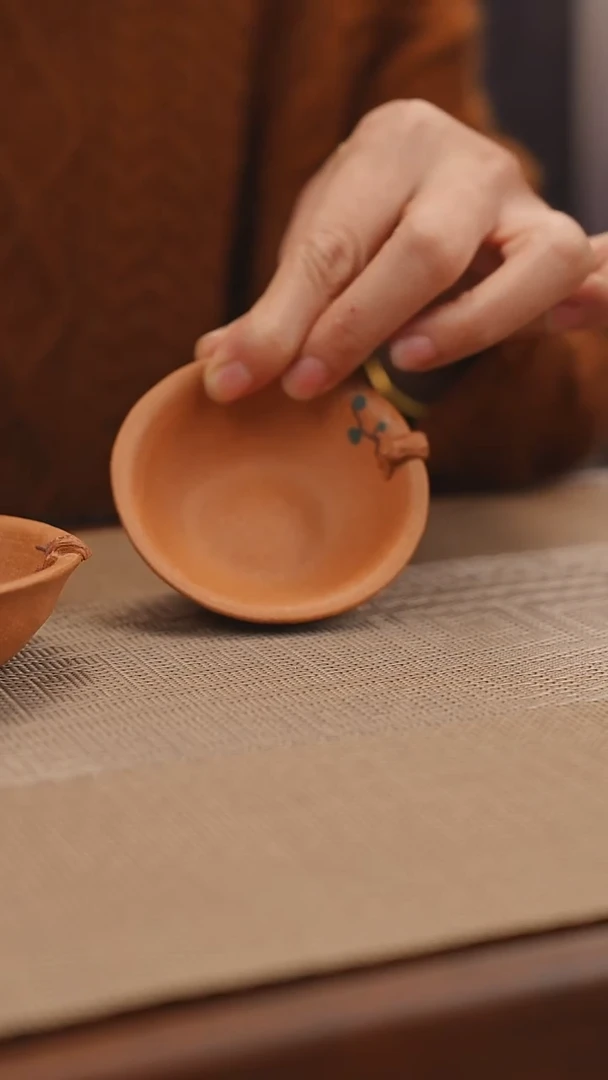 原矿黄降坡贴松枝主人杯12