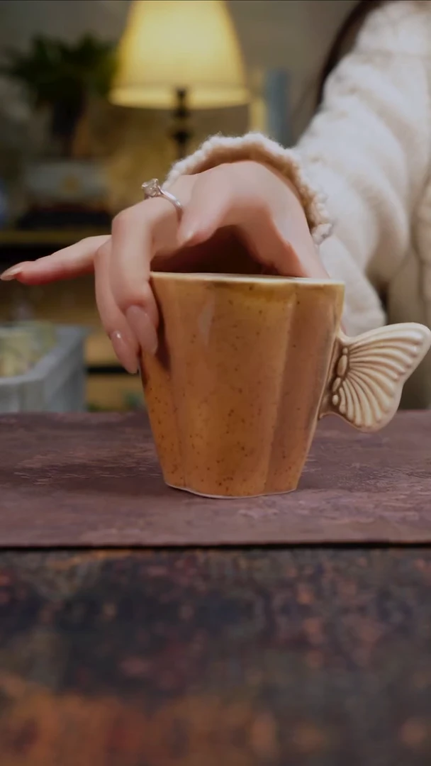 杯景德镇陶瓷杯碗柴烧多人