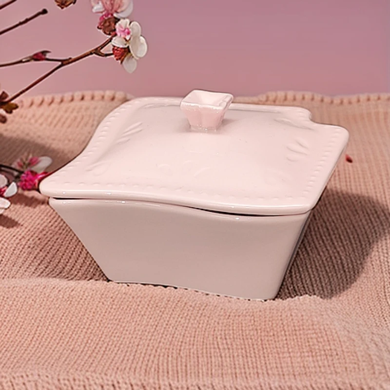 【LUC家】10*3.5CM 带盖坚果盒零食盒 粉色系列 点心盒 微瑕不售后