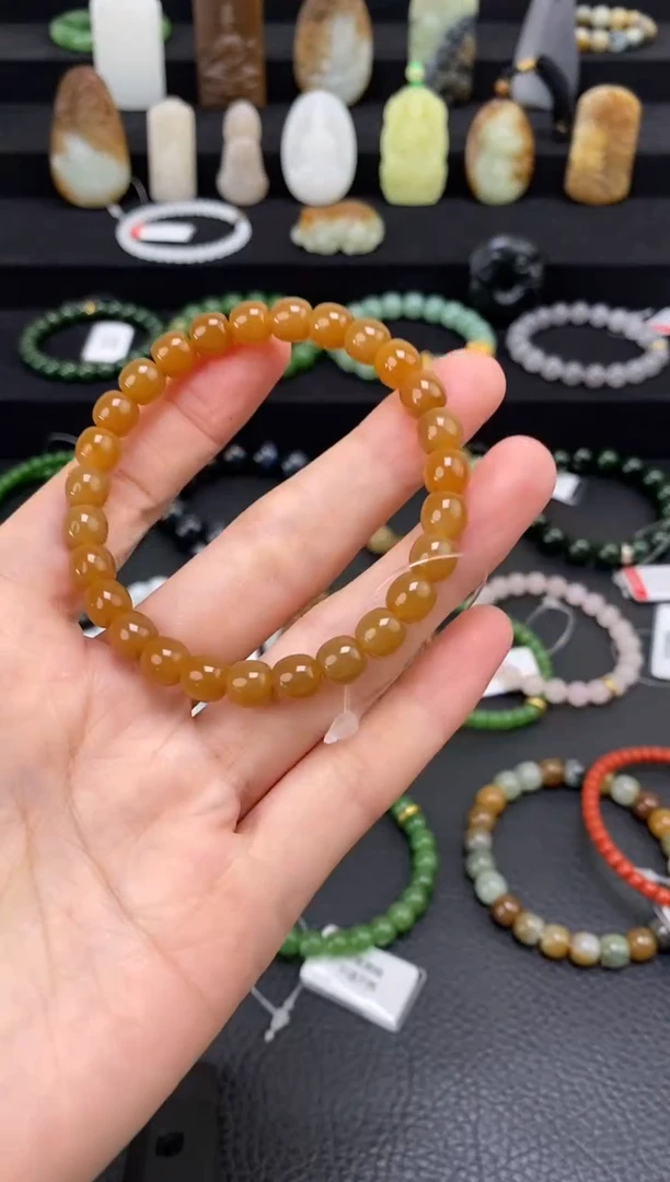 未镶嵌和田玉挂件7mm糖老型手串福利