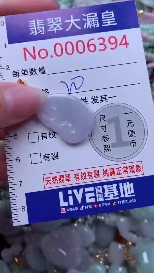 翡翠未镶嵌吊坠(不含链)6394