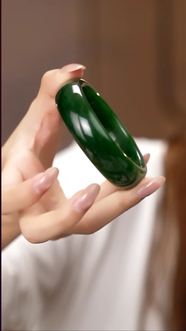 未镶嵌手镯和田玉（碧玉）俄七58圈口 工厂抛货 不退不换