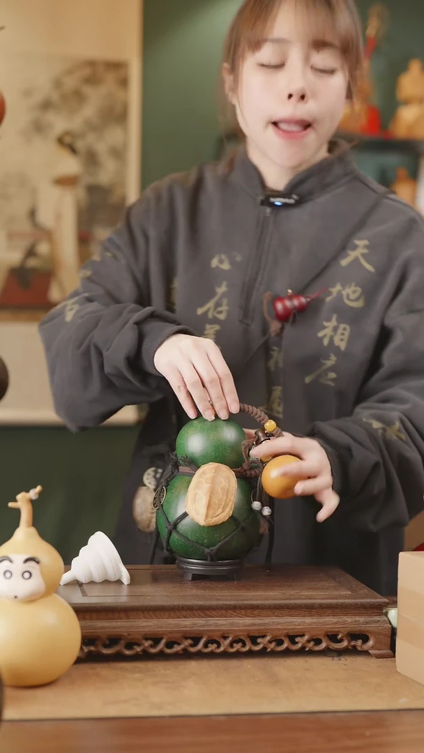 【闪购商品】332号精品天然大漆工艺防渗内胆酒葫芦~