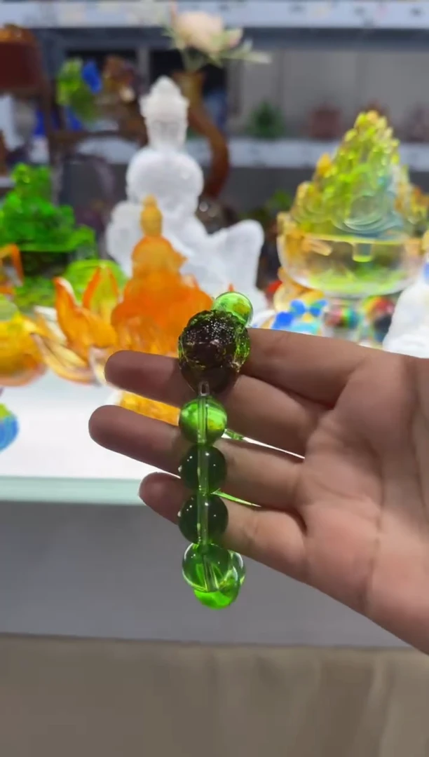 手工艺品琉璃古法琉璃  全品 金蟾手串