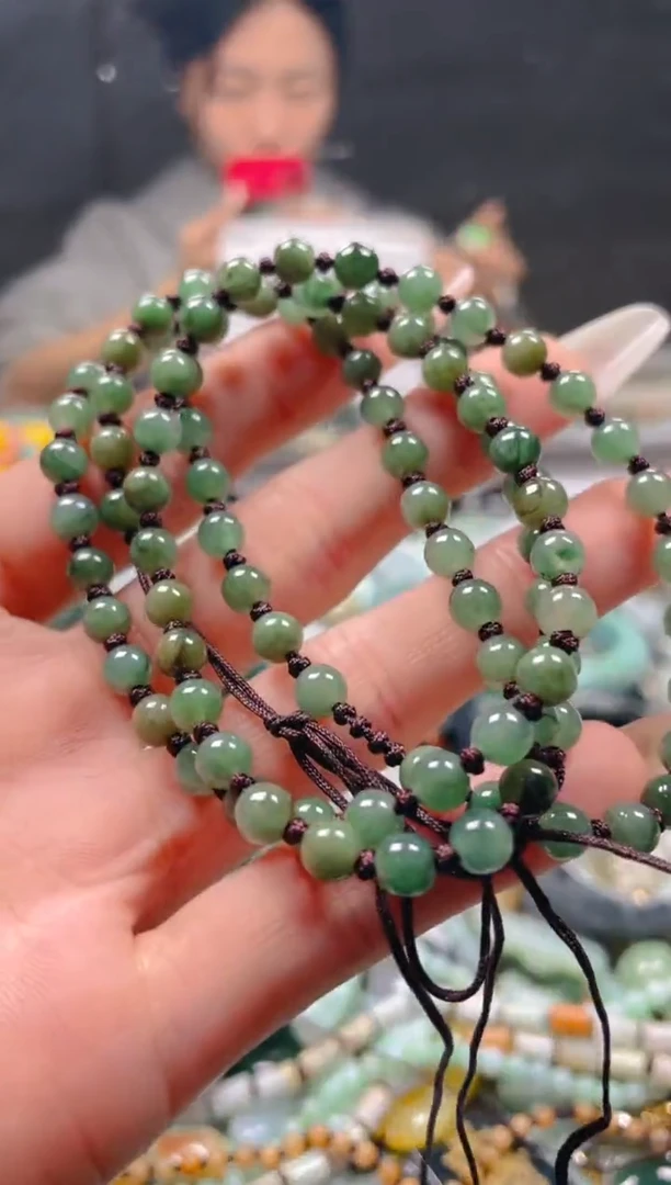 【闪购商品】翡翠颈饰未镶嵌5-6MM/R/翡翠A货一图一物