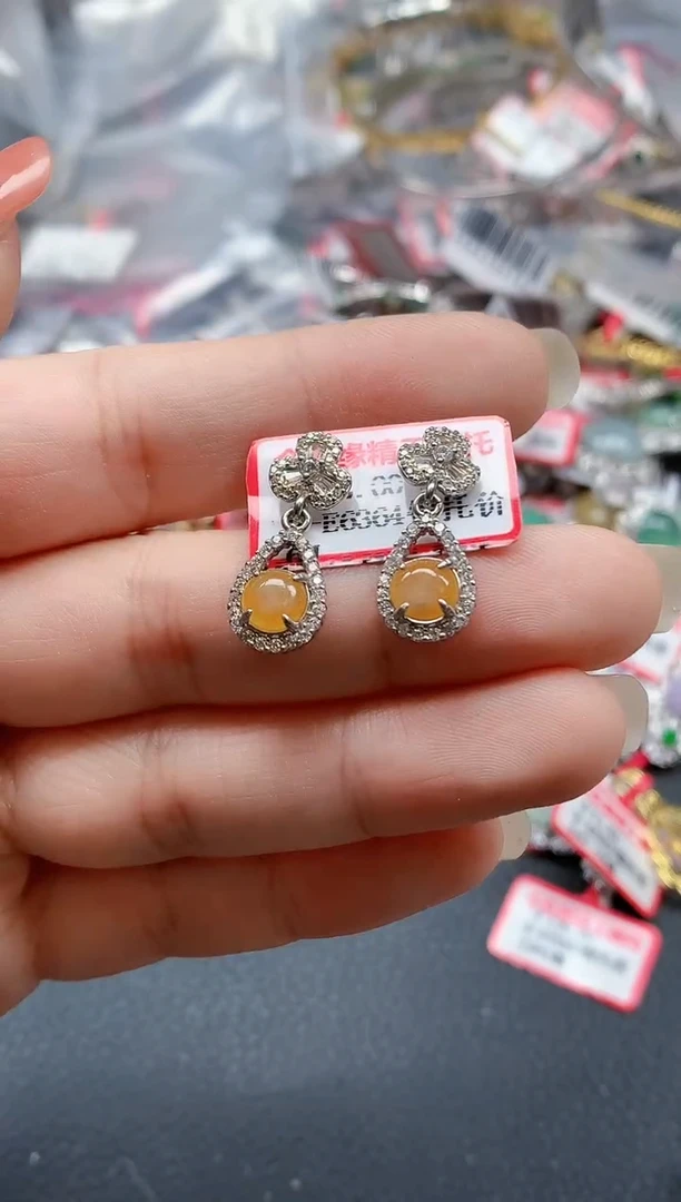 银S925镶嵌戒指翡翠天然A货缅甸翡翠