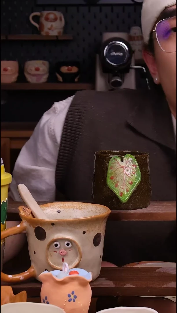 杯子陶景德镇可爱设计师款陶瓷34号（微瑕 不影响使用介意勿拍）