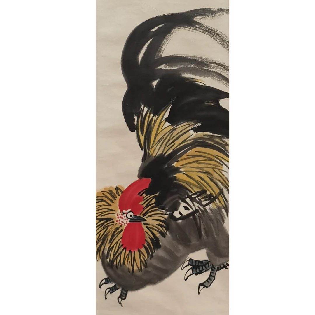 【辽拍】V250709-2-559《大吉图》（4.2平尺）纸本镜片 ws18