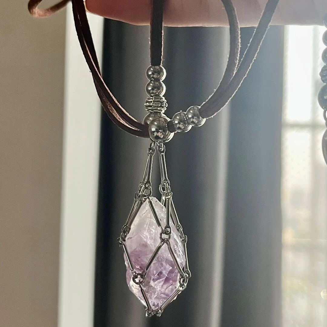 铜合金项链 波西米亚风网兜链| diy项链百搭个性原创手工发光蝴蝶