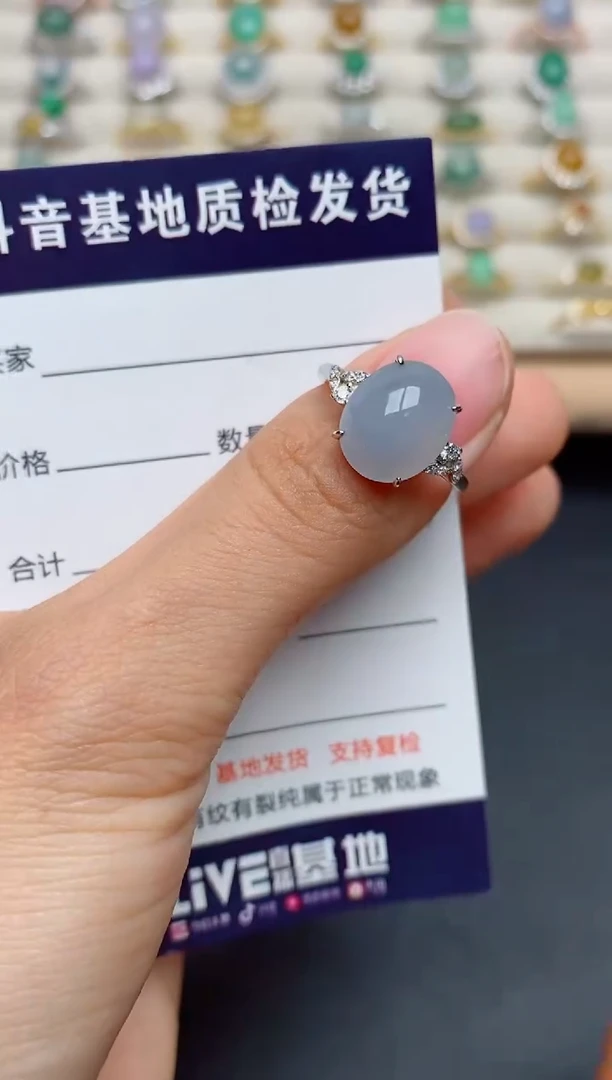 翡翠戒指银S925镶嵌.....